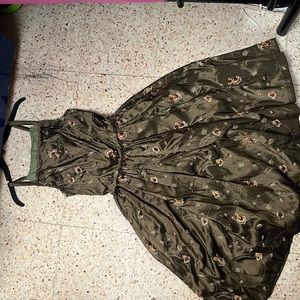 Green 60s inspired dress handmade